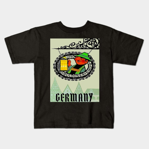 Germany Abstract Oktoberfest Travel and Tourism Advertising Print Kids T-Shirt by posterbobs